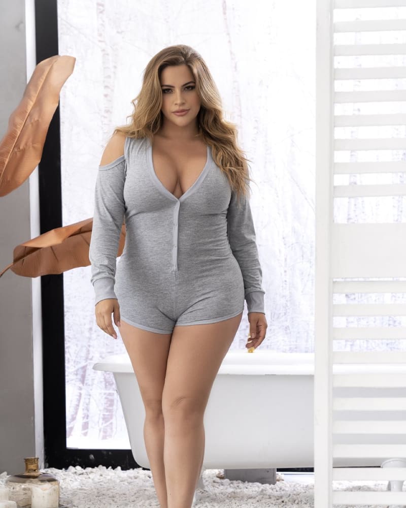 Cold shoulder romper pants hotsell